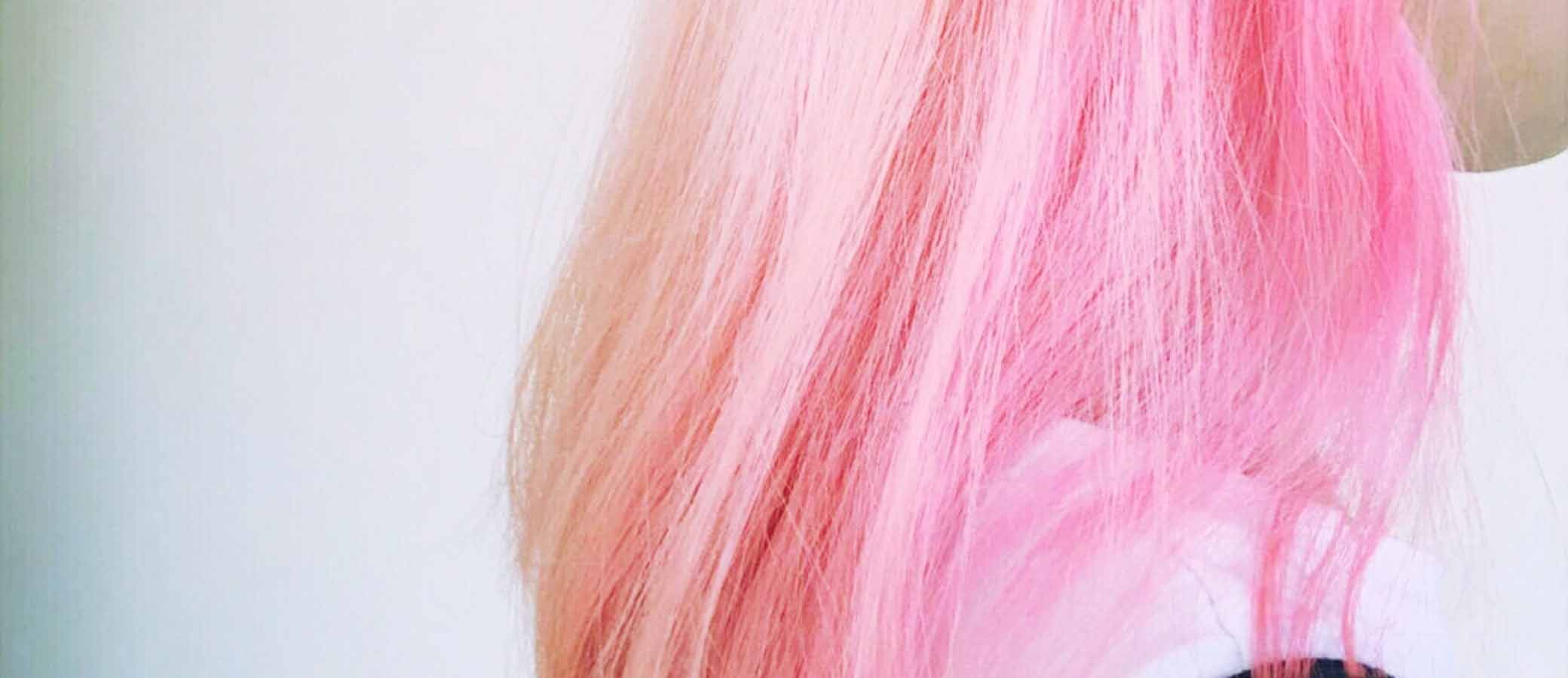 Pink Hair in the Workplace Background Decorative Image